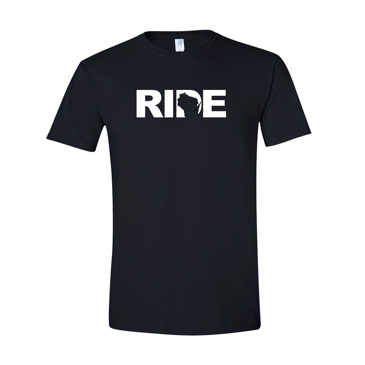 Ride Wisconsin Classic T-Shirt Black (White Logo)