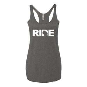 Ride Wisconsin Classic Women's Ultra Thin Tank Top Premium Heather Gray