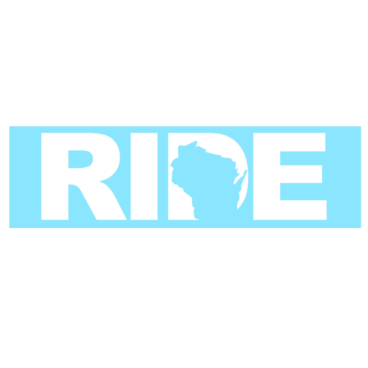 Ride Wisconsin Classic Decal (White Logo)