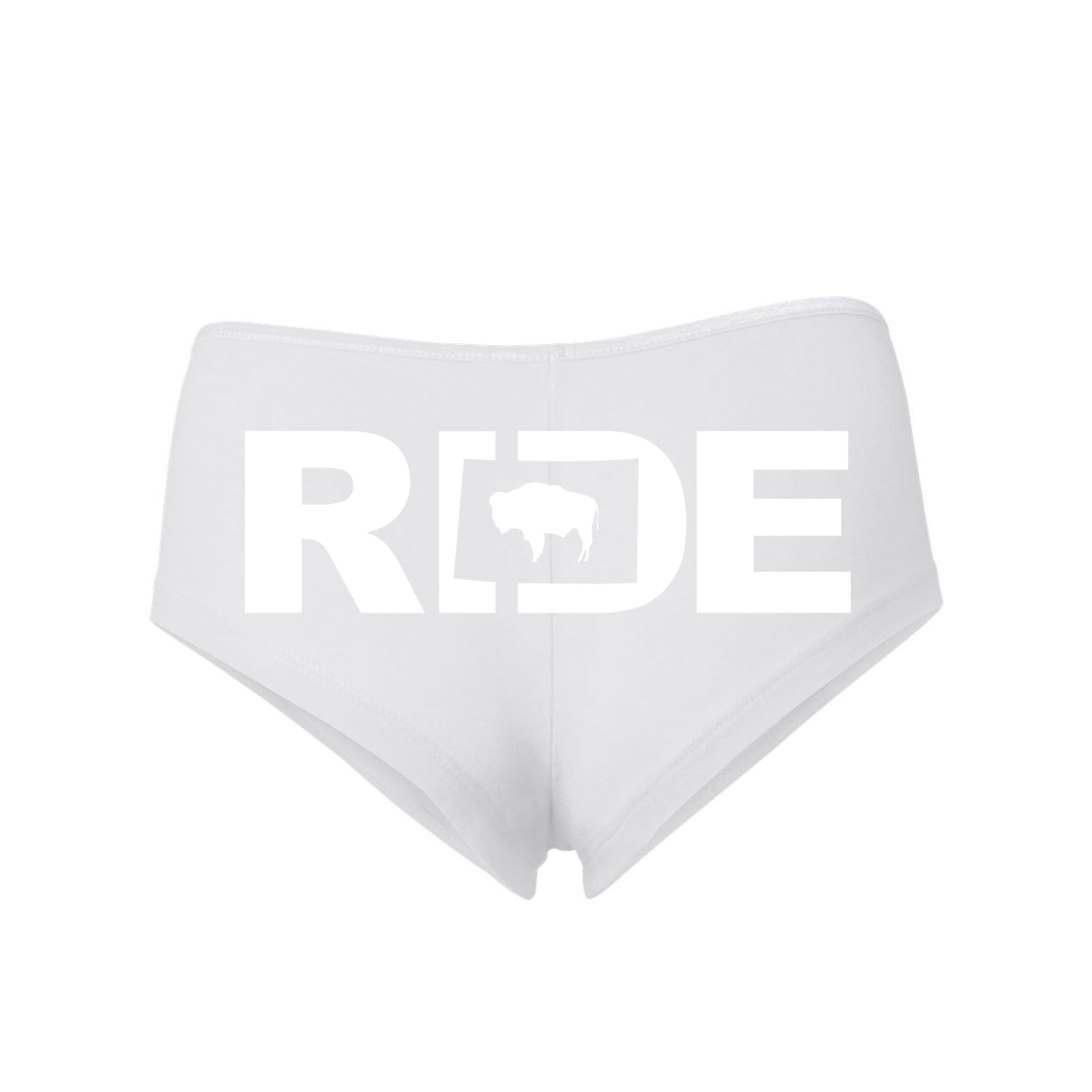 Ride Wyoming Classic Women's Booty Shorts White (White Logo)
