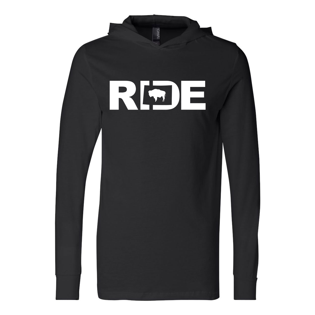 Ride Wyoming Classic Ultra Lightweight Sweatshirt Black (White Logo)