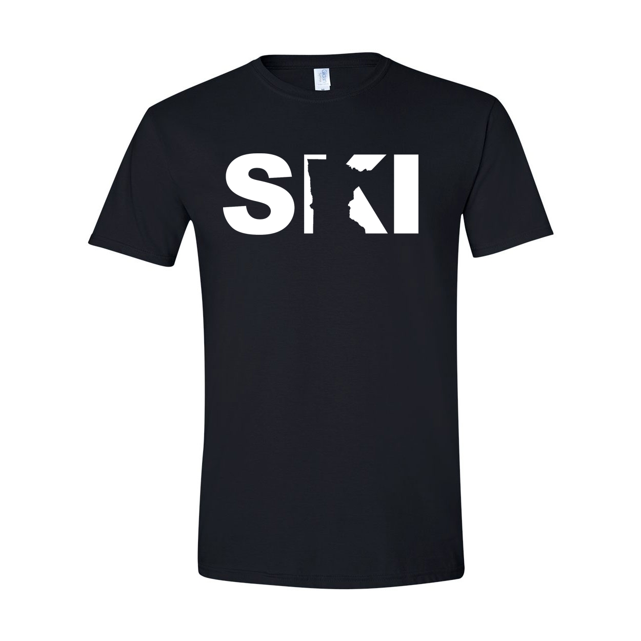 Ski Minnesota Classic T-Shirt Black (White Logo)