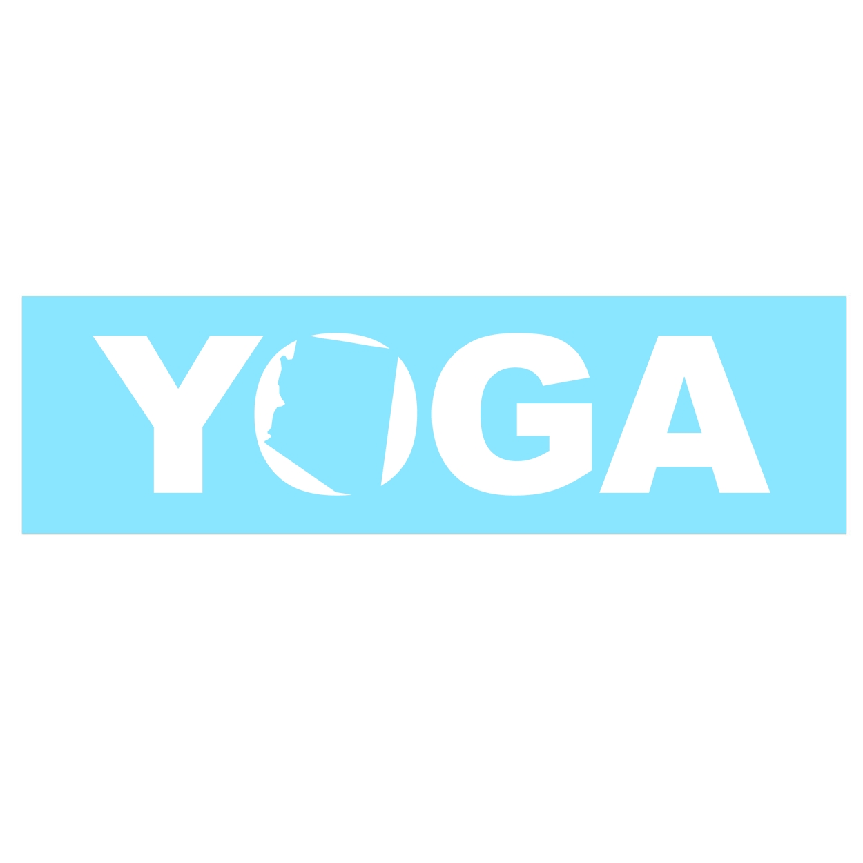 Yoga Arizona Classic Decal (White Logo)