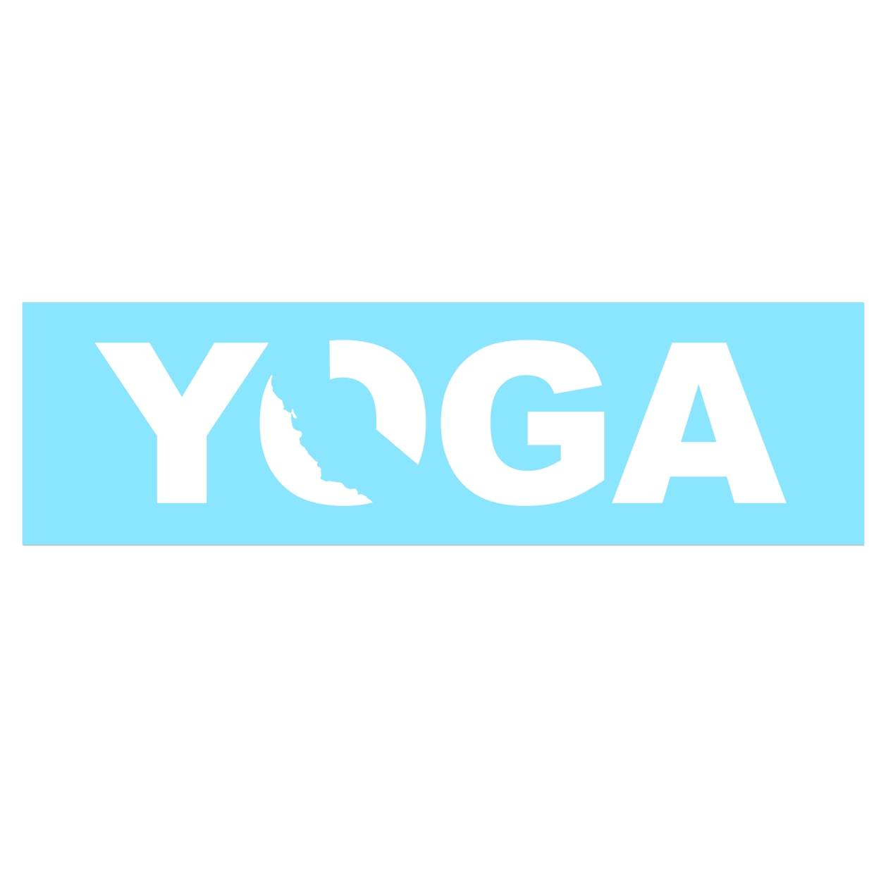Yoga California Classic Decal (White Logo)