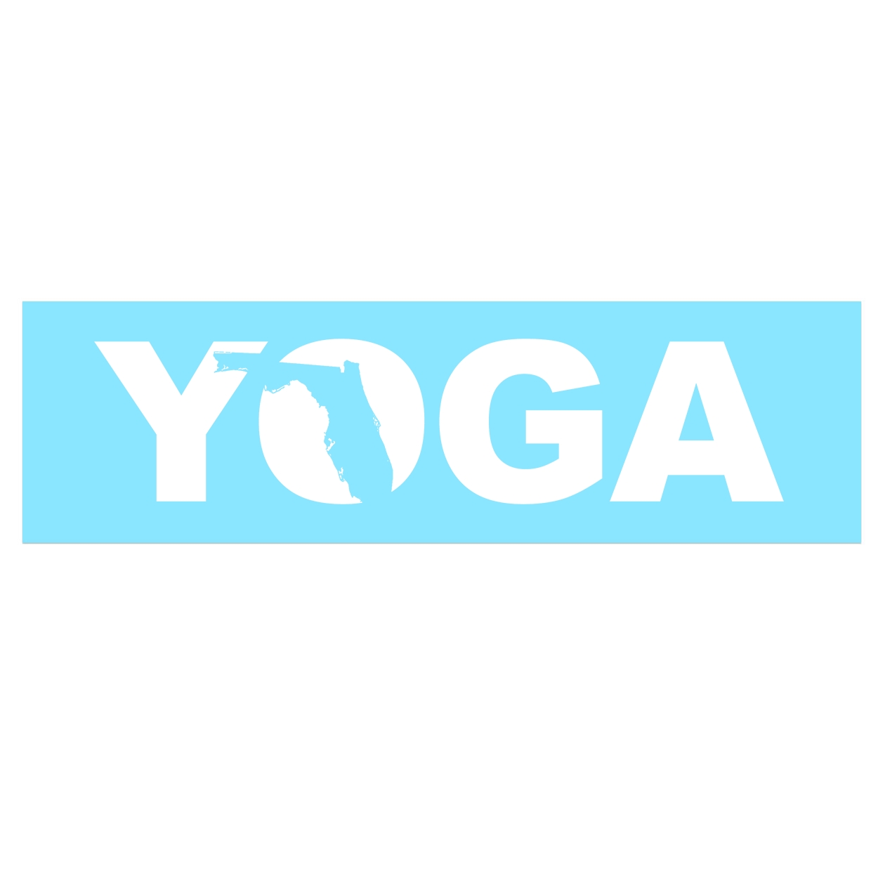 Yoga Florida Classic Decal (White Logo)