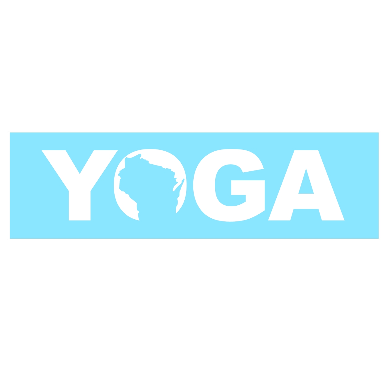 Yoga Wisconsin Classic Decal (White Logo)