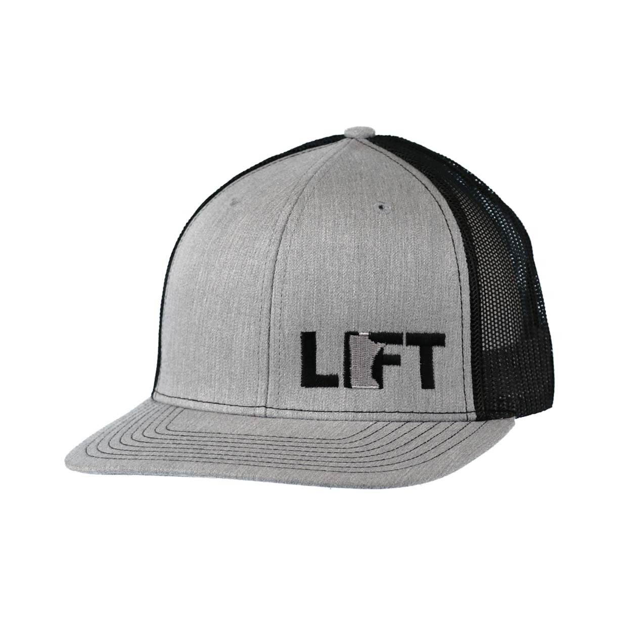 Lift Minnesota Night Out Embroidered Snapback Trucker Hat Heather Gray/Black