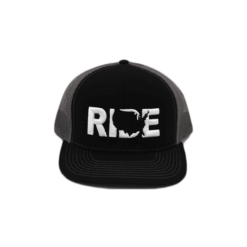 Ride Brand™ USA Classic Trucker Snapback Hat Black/White