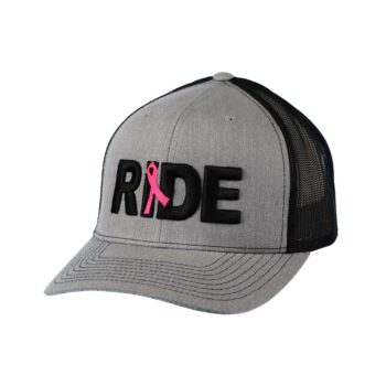 Ride Ribbon Classic Trucker Snapback Hat Gray_Black