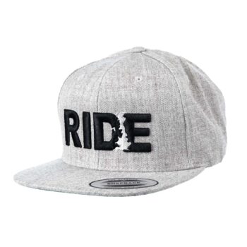 Ride United Kingdom Classic Flatbrim Snapback Hat Gray_Black