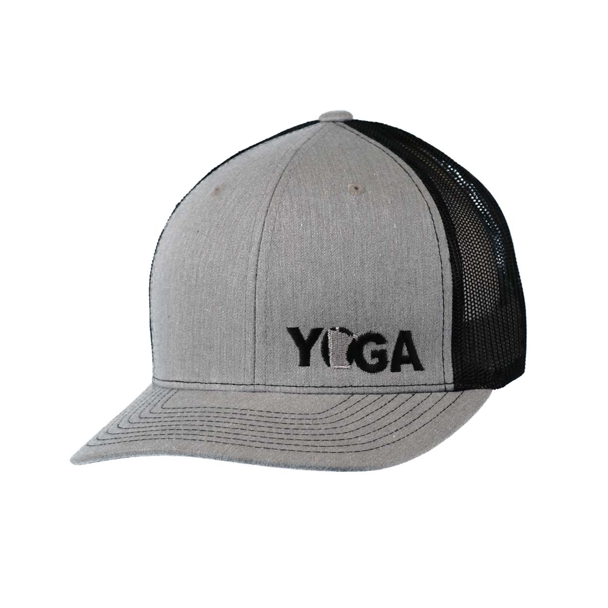 Yoga Minnesota Classic Pro Night Out Embroidered Snapback Trucker Hat Heather Gray/Black
