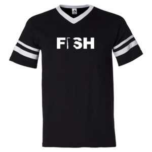 Fish Minnesota Classic Premium Striped Jersey T-Shirt Black/White