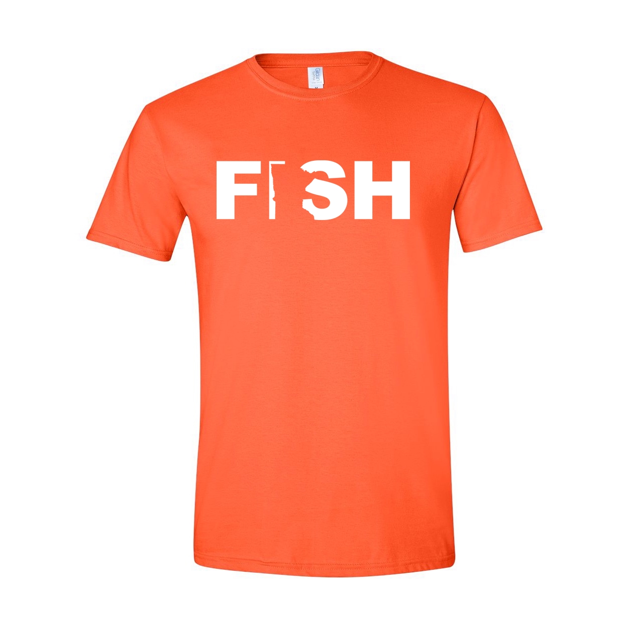 Fish Minnesota Classic T-Shirt Orange (White Logo)