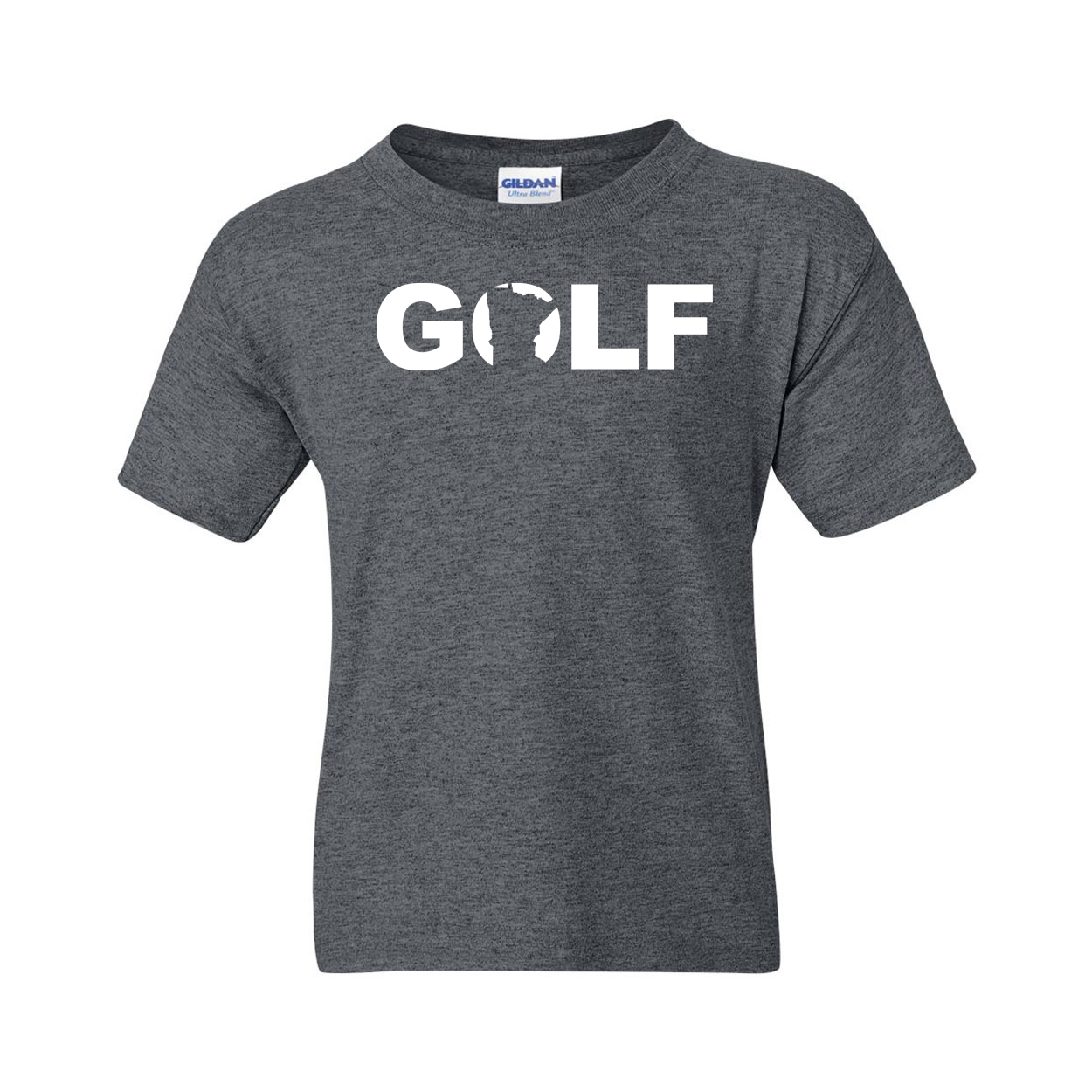 Golf Minnesota Classic Youth T-Shirt Dark Heather Gray (White Logo)