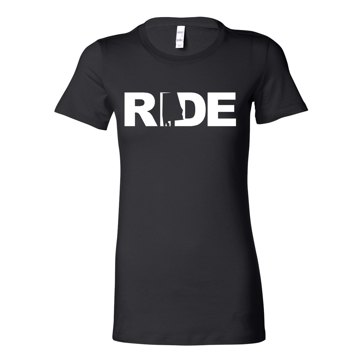 Ride Alabama Classic Women's Fitted Tri-Blend T-Shirt Black (White Logo)