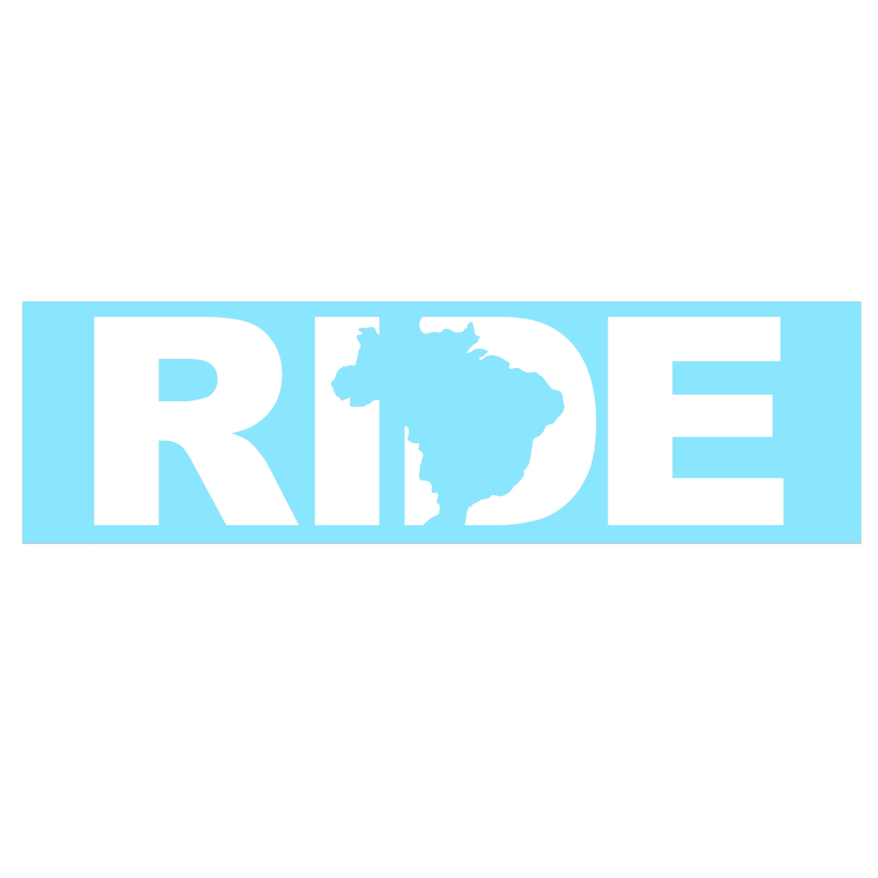 Ride Brazil Classic Decal (White Logo)