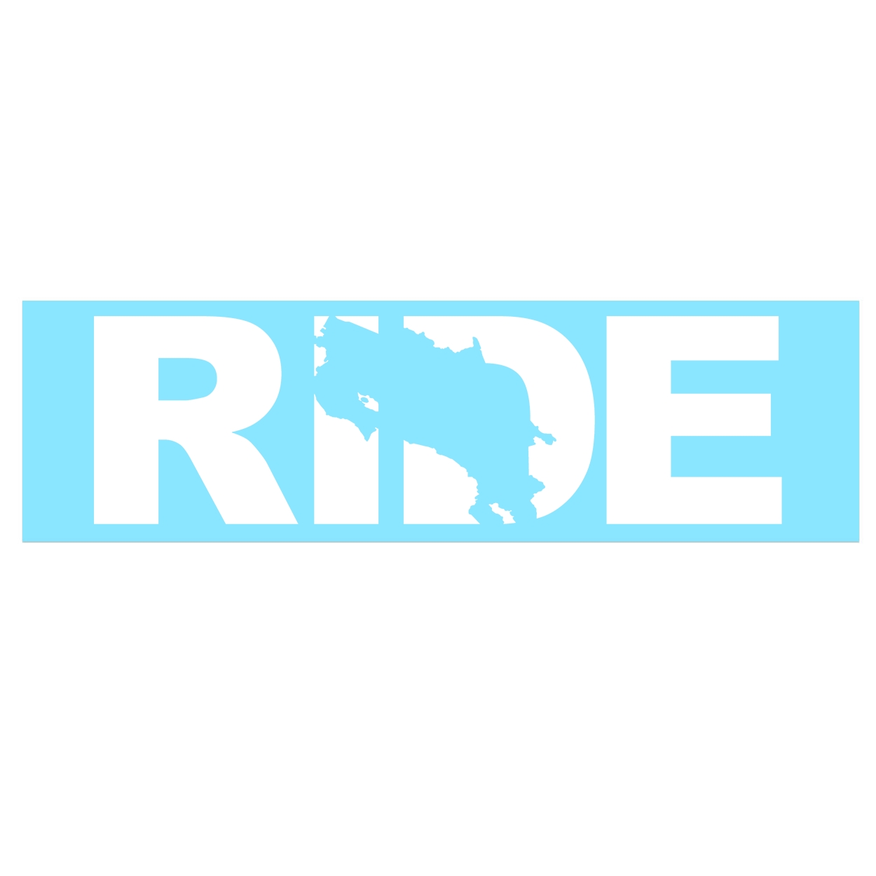 Ride Costa Rica Classic Decal (White Logo)