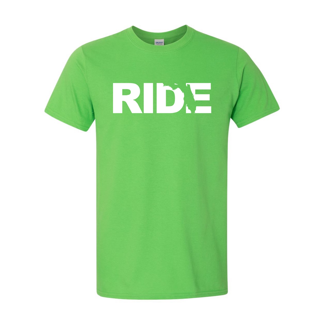 Ride Florida Classic T-Shirt Electric Green (White Logo)
