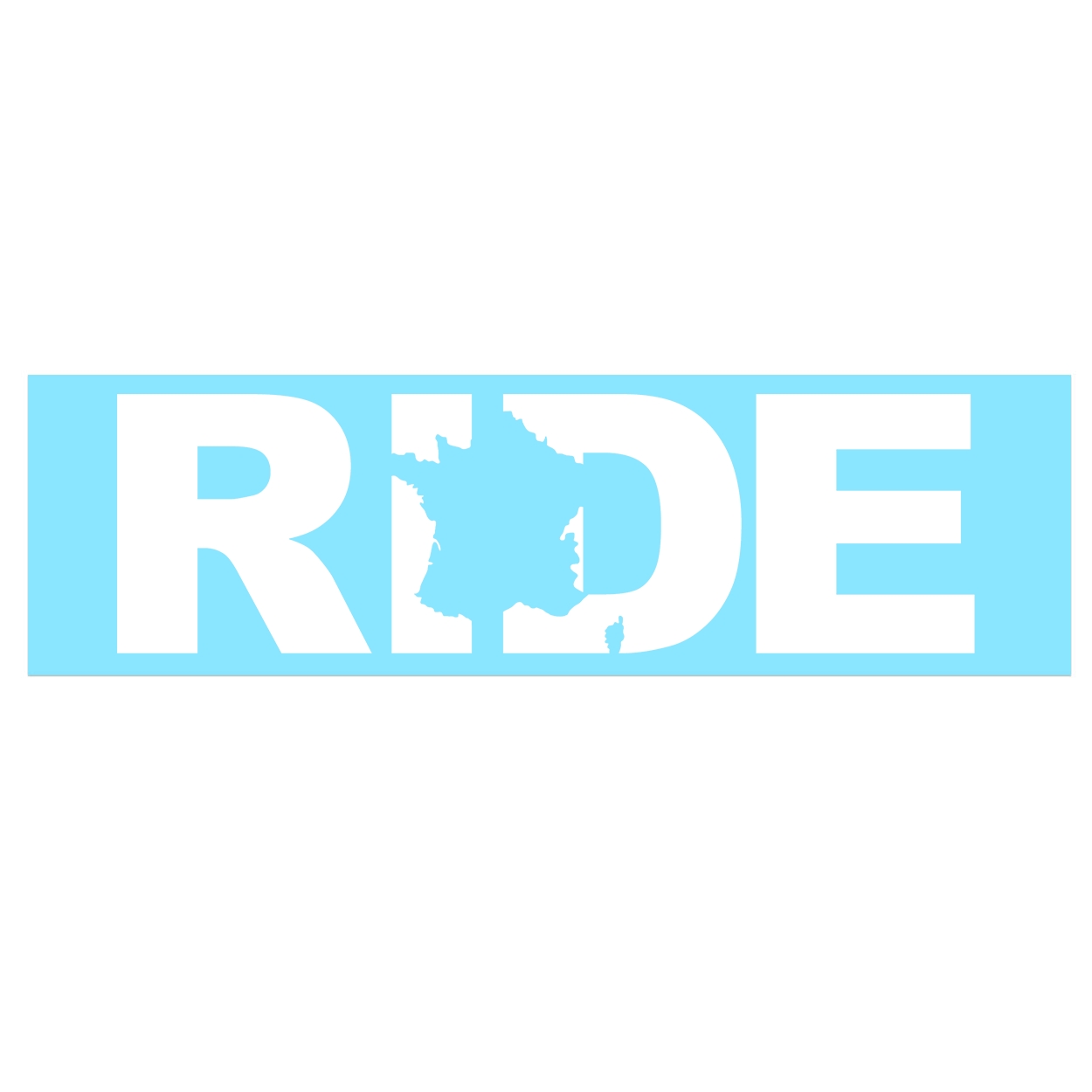 Ride France Classic Decal (White Logo)