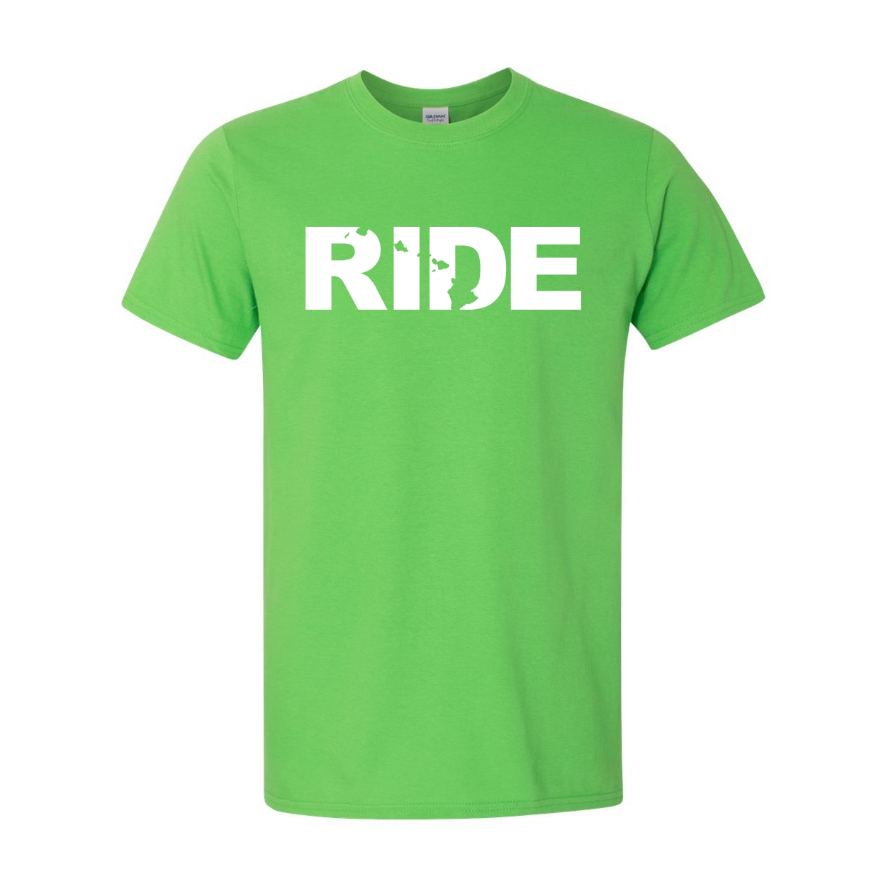 Ride Hawaii Classic T-Shirt Electric Green (White Logo)