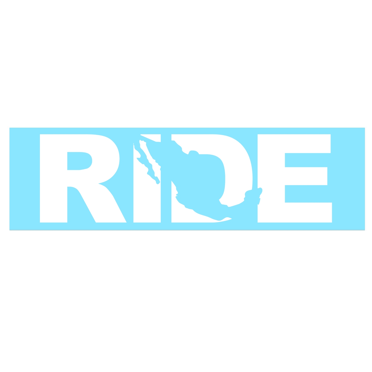 Ride Mexico Classic Decal (White Logo)