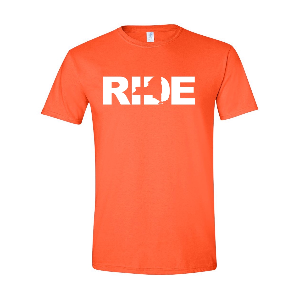 Ride New York Classic T-Shirt Orange (White Logo)