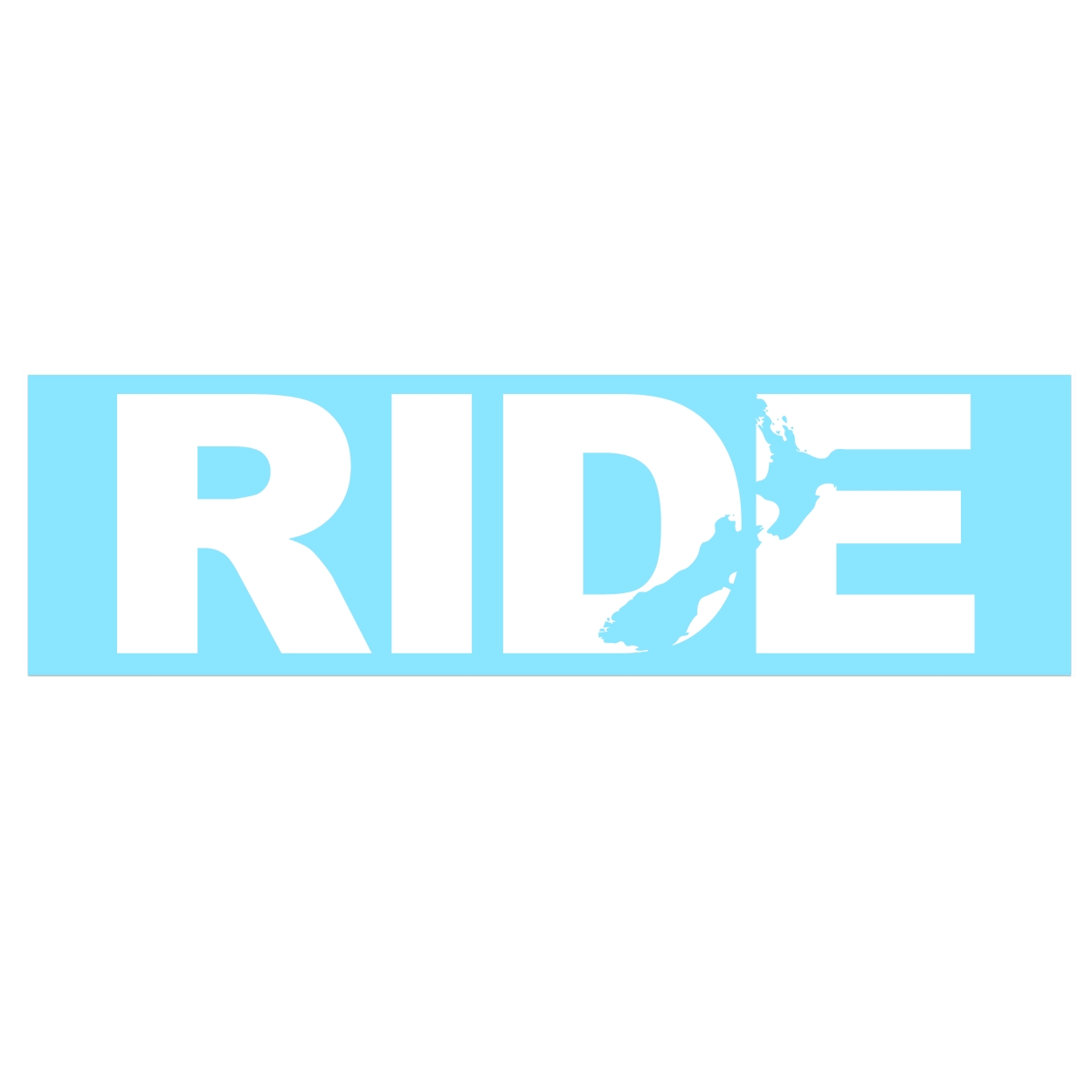 Ride New Zealand Classic Decal (White Logo)