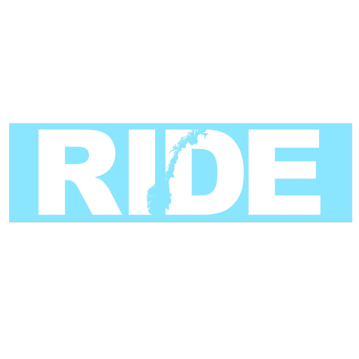 Ride Norway Classic Decal (White Logo)