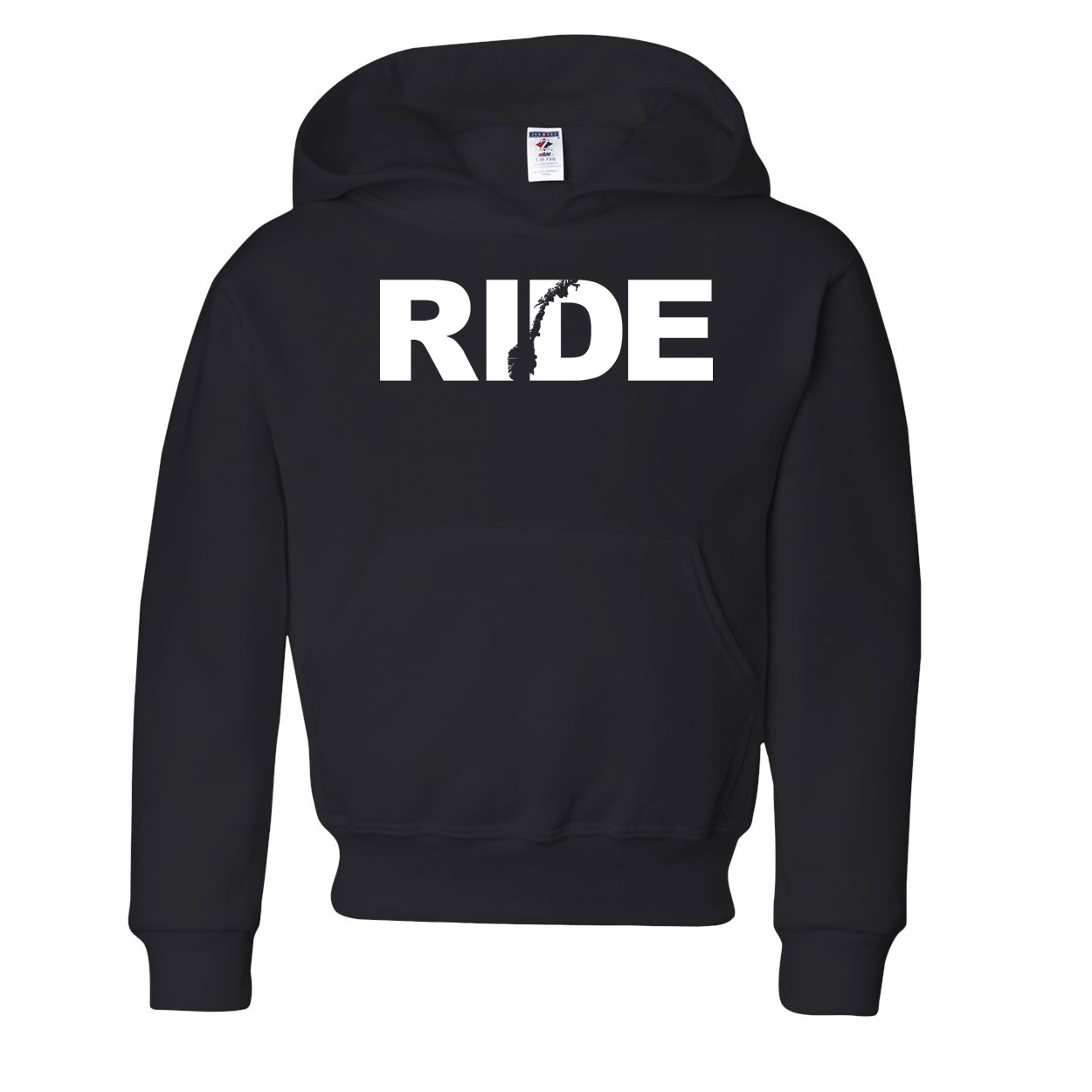 Ride Norway Classic Youth Sweatshirt Black (White Logo)