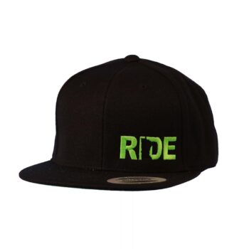 Ride Minnesota Night Out Flat Brim Hat Snapback Black_Neon Green_Side