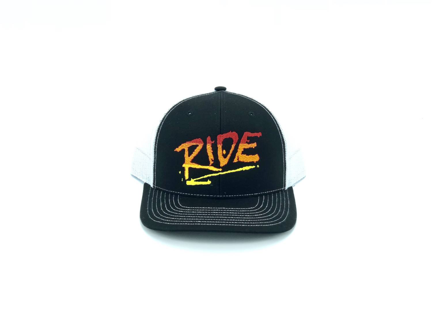 Ride RAD Logo Classic Pro 3D Puff Embroidered Snapback Trucker Hat Black