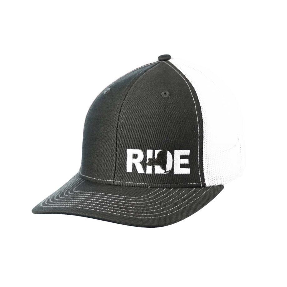 Ride New York Night Out Trucker Snapback Hat Charcoal_White