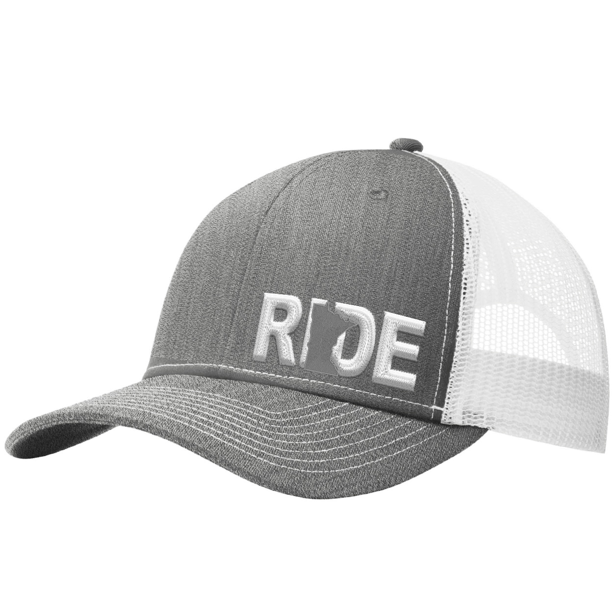 Ride Minnesota Night Out Pro Embroidered Snapback Trucker Hat Heather Gray/White
