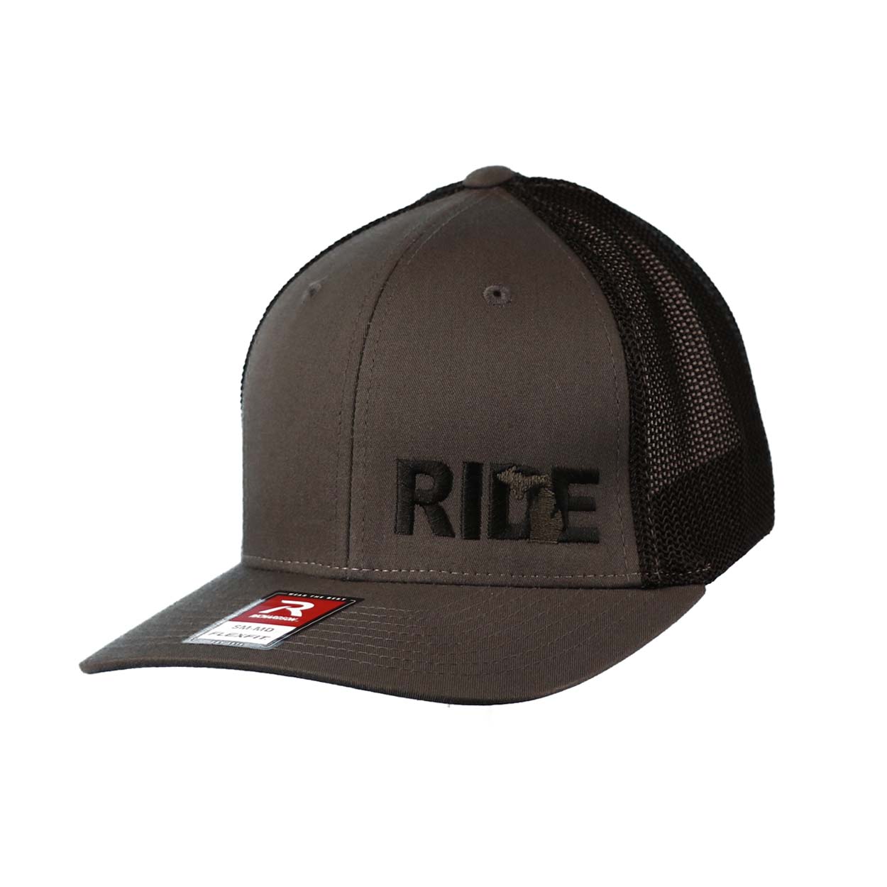 Ride Michigan Night Out Embroidered Trucker Flex Fit Hat Gray/Black
