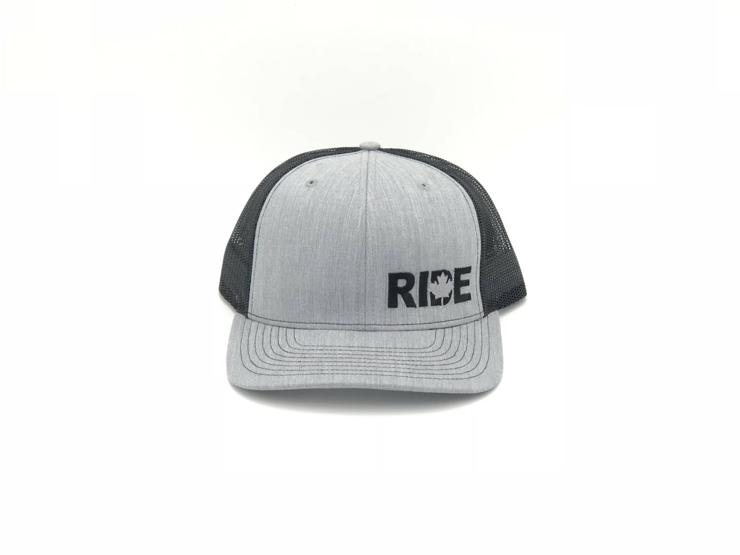 Ride Canada Classic Pro Night Out Embroidered Snapback Trucker Hat Heather Gray/Black