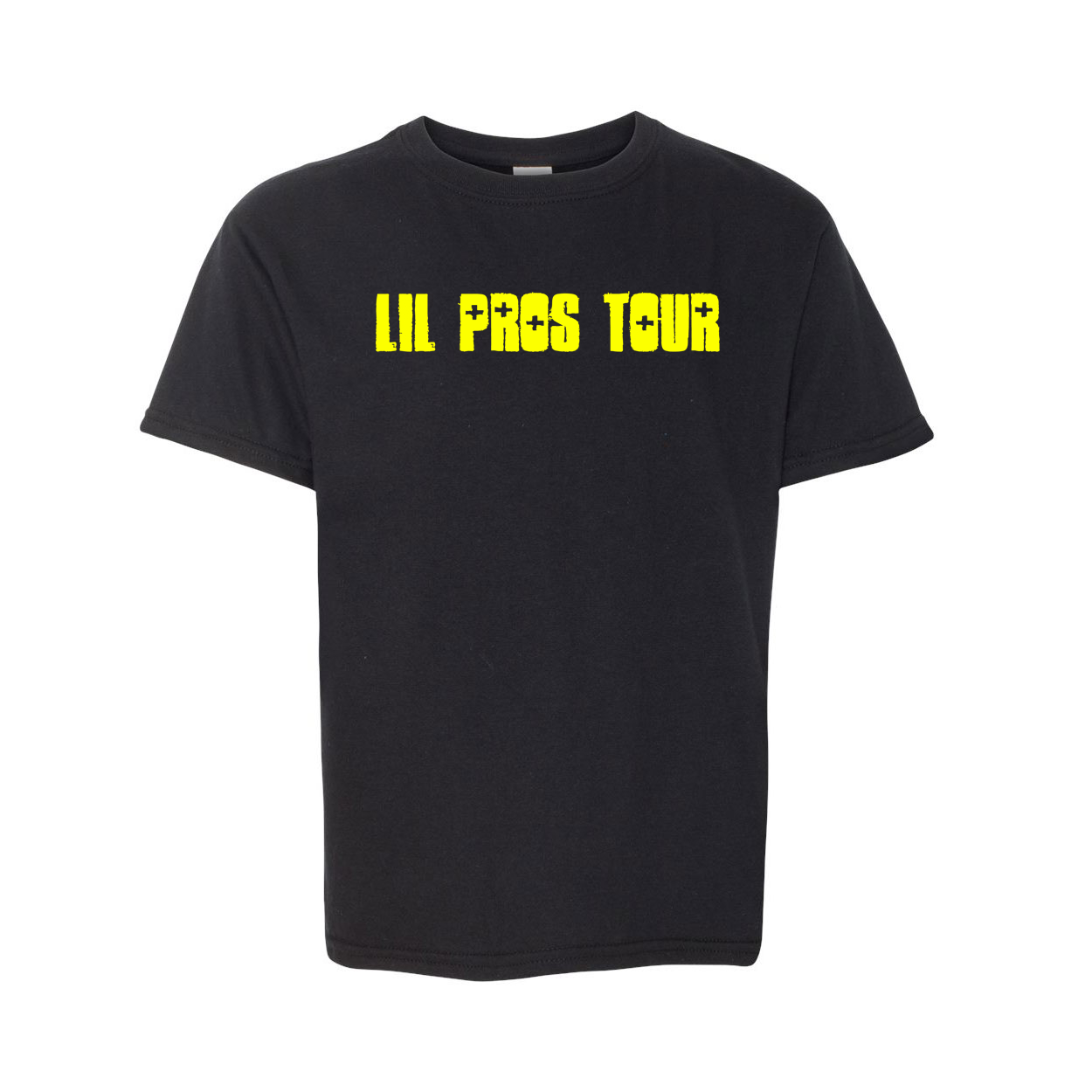 Ride Lil Pros Tour Logo Classic Youth T-Shirt Black (White Logo)