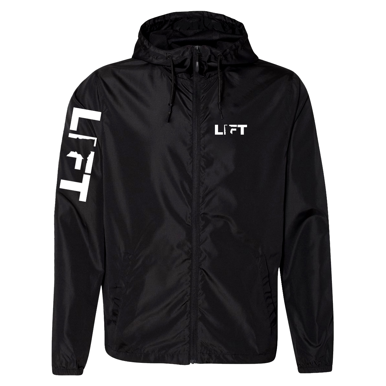 Lift Minnesota Classic Lightweight Windbreaker Black (White Logo)