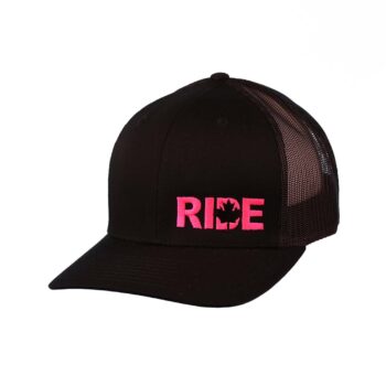 Ride Canada Night Out Trucker Snapback Hat Black_Pink