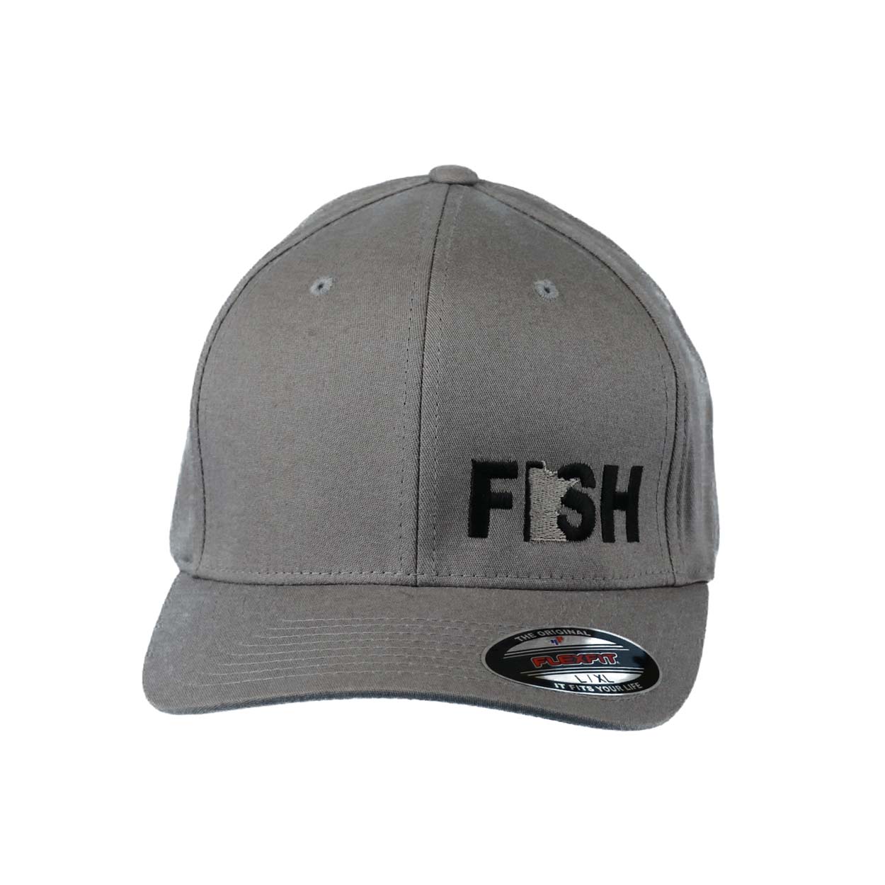 Fish Minnesota Night Out Embroidered Flexfit Hat Gray