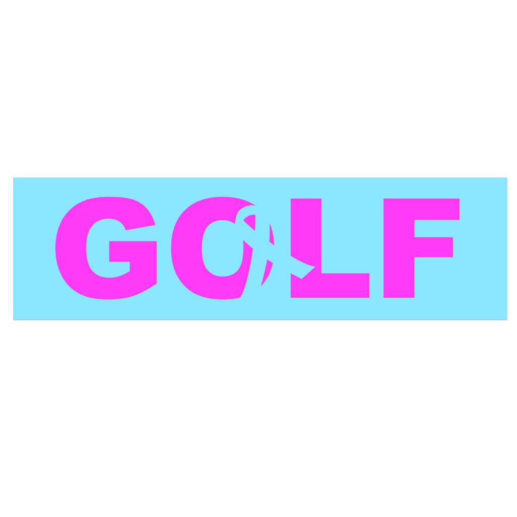 Golf Ribbon Logo Classic Decal (White Logo)