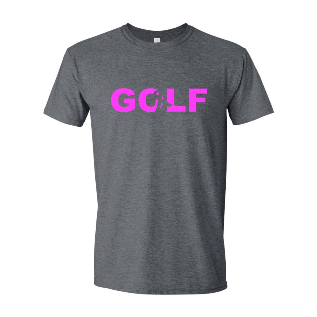 Golf Ribbon Logo Classic T-Shirt Dark Heather Gray (White Logo)