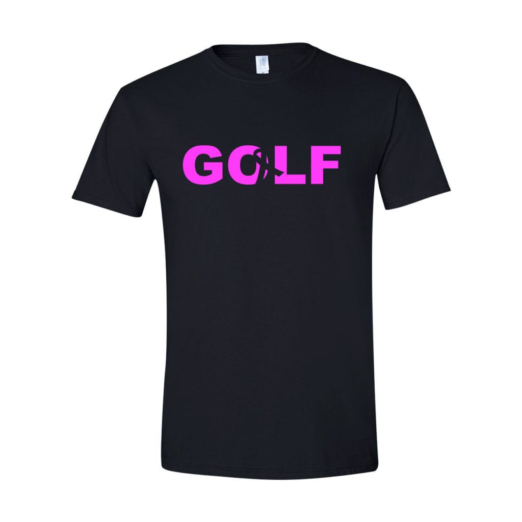 Golf Ribbon Logo Classic T-Shirt Black (White Logo)