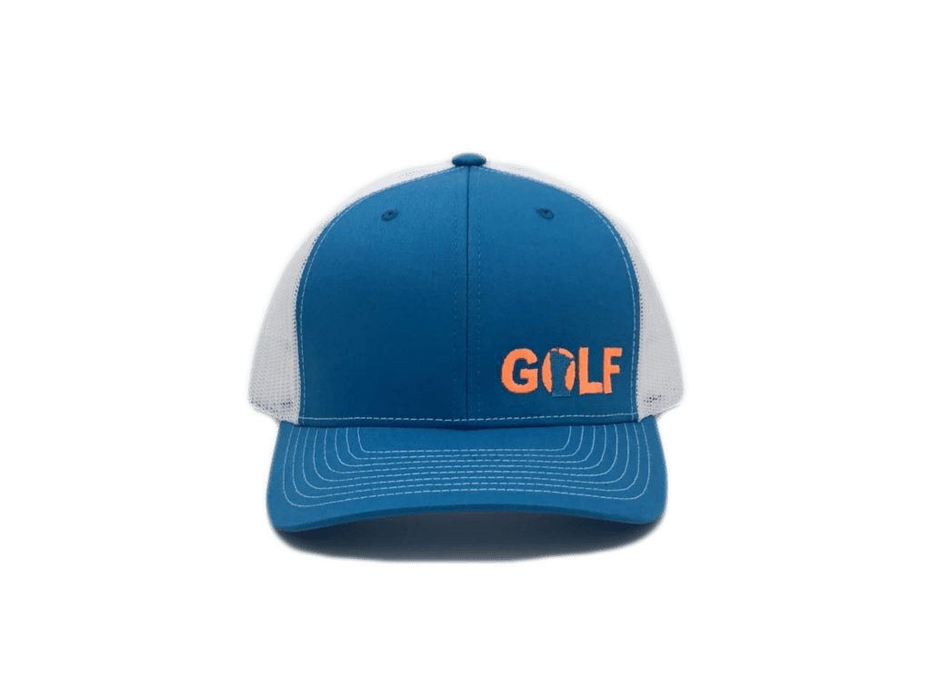 Golf Minnesota Night Out Pro Embroidered Snapback Trucker Hat Blue/Neon Orange