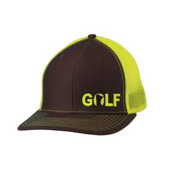 Golf Minnesota Night Out Trucker Snapback Hat Charcoal_Neon Yellow