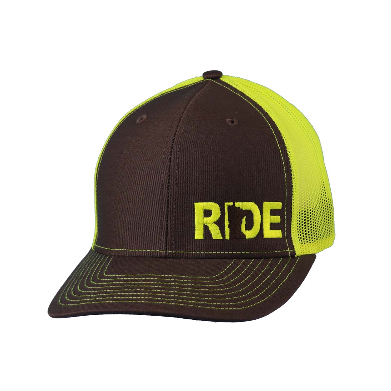 Ride Minnesota Classic Pro Night Out Embroidered Snapback Trucker Hat Gray/Neon Yellow