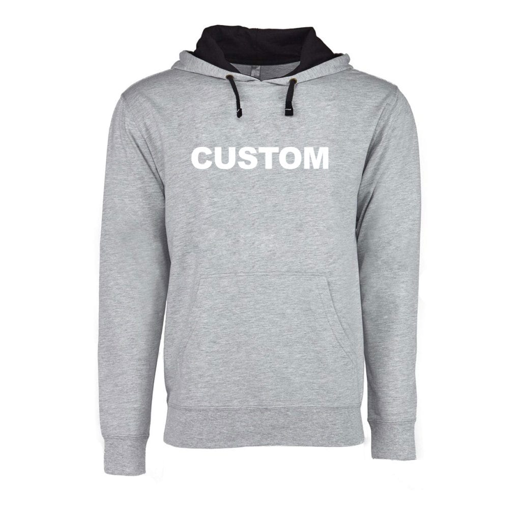 Custom Life Brand Logo Classic Lightweight Sweatshirt Heather Gray/Black (White Logo)