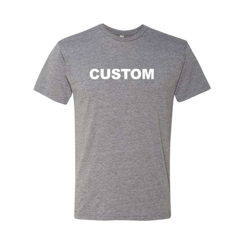 Custom Life Brand Logo Classic Premium Tri-Blend T-Shirt Heather Sport Gray (White Logo)