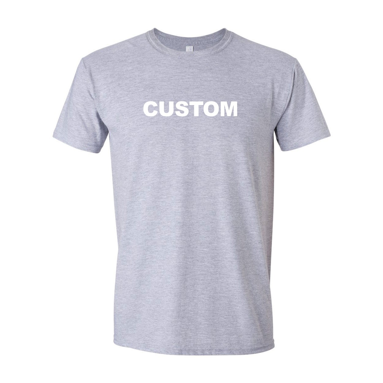 Custom Life Brand Logo Classic T-Shirt Sport Gray (White Logo)
