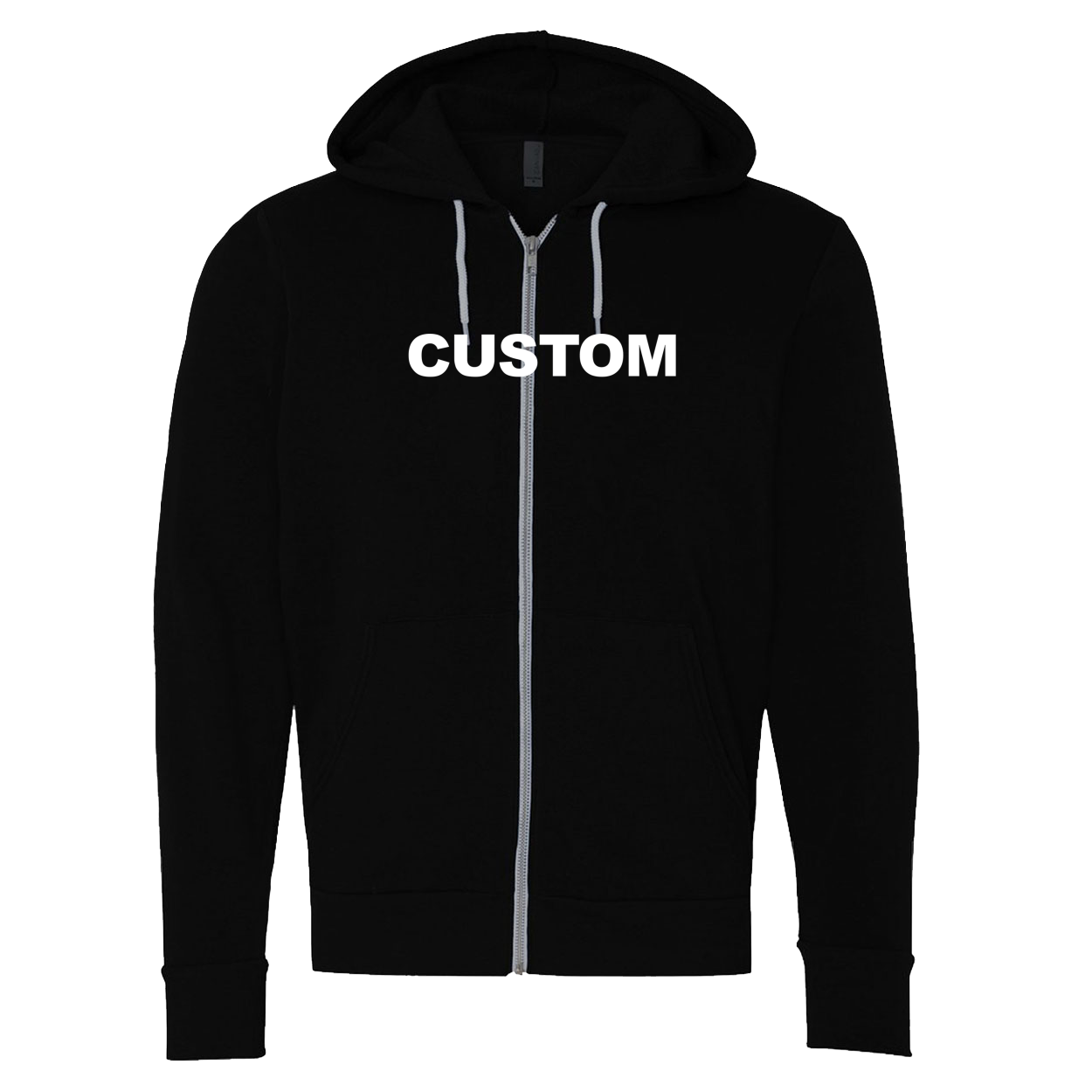 Custom Life Brand Logo Classic Zip Sweatshirt Black