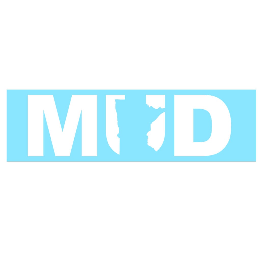 Mud Minnesota Classic Decal (White Logo)
